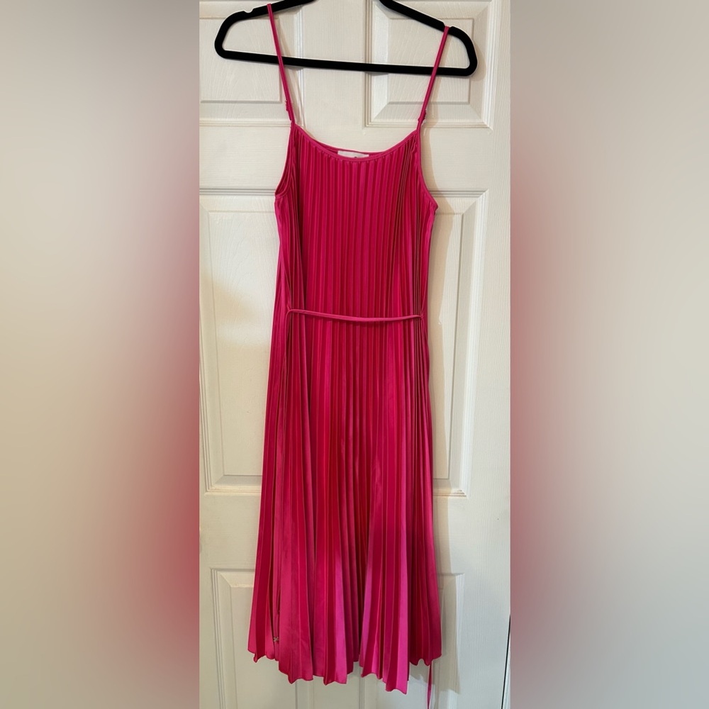 Sam Edelman Pink Pleated Midi Dress